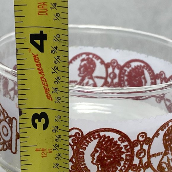Vintage Libbey Punch Cup Copper Penny Indian Head Coins MCM Drink Glass - Picture 8 of 9